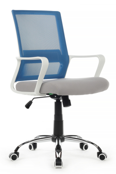 Кресло Mint RCH 1029MW Белый пластик/Синяя сетка (Синий)