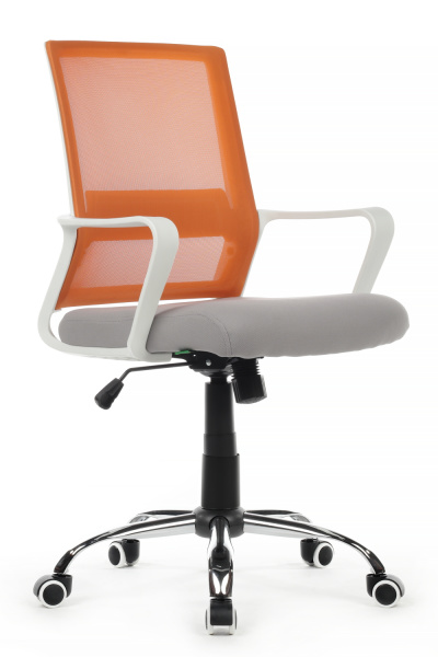 Кресло Mint RCH 1029MW Белый пластик/Оранжевая сетка (Серый)