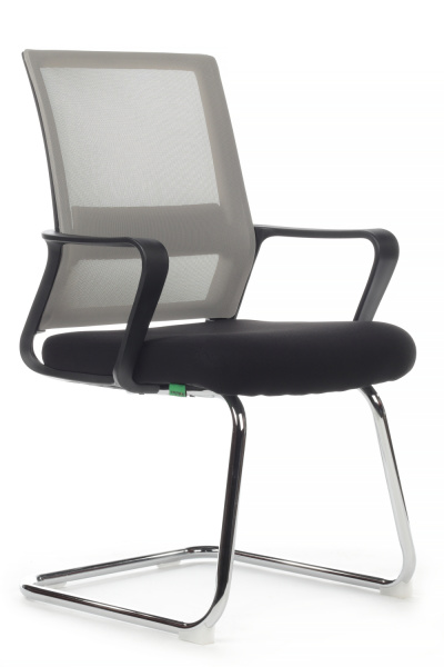 Кресло Mint RCH посетительское 1029CB Черная ткань/Серая сетка (Серый)