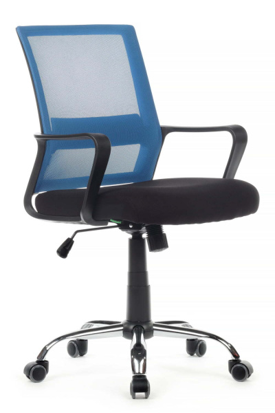 Кресло Mint RCH 1029MB Черная ткань/Синая сетка (Синий)