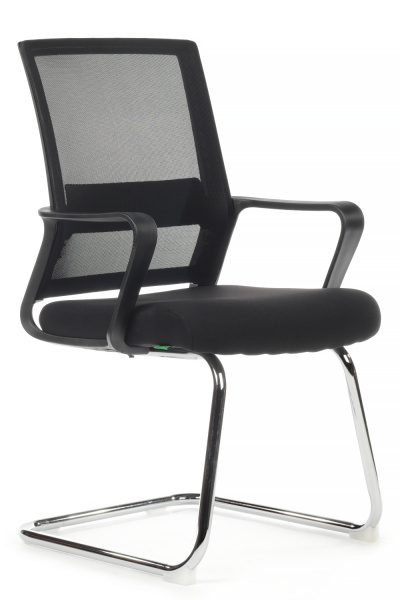 Кресло Mint RCH посетительское 1029CB Черная ткань/Черная сетка (Черный)