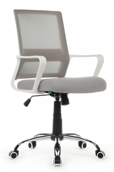 Кресло Mint RCH 1029MW Белый пластик/Серая сетка (Серый)